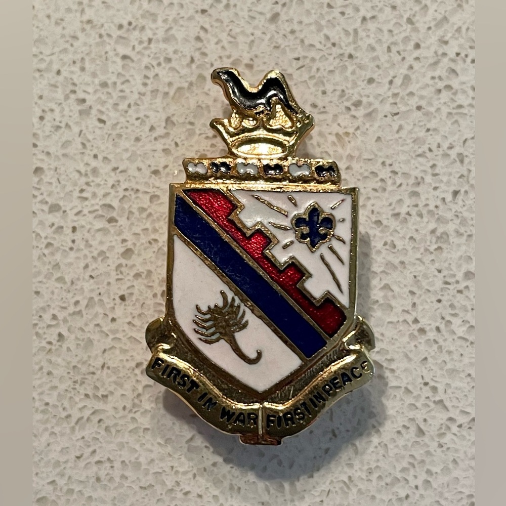 Vintage US Army Pin First In War First In Peace